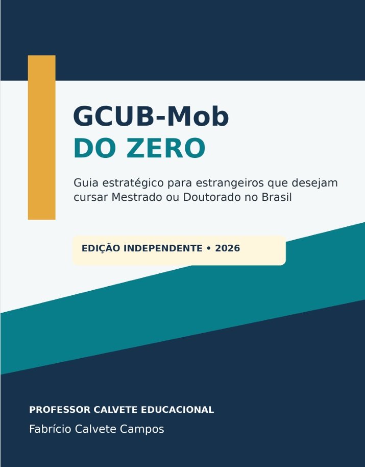Capa do livro Guia estratégico para estrangeiros que desejam cursar Mestrado ou Doutorado no Brasil